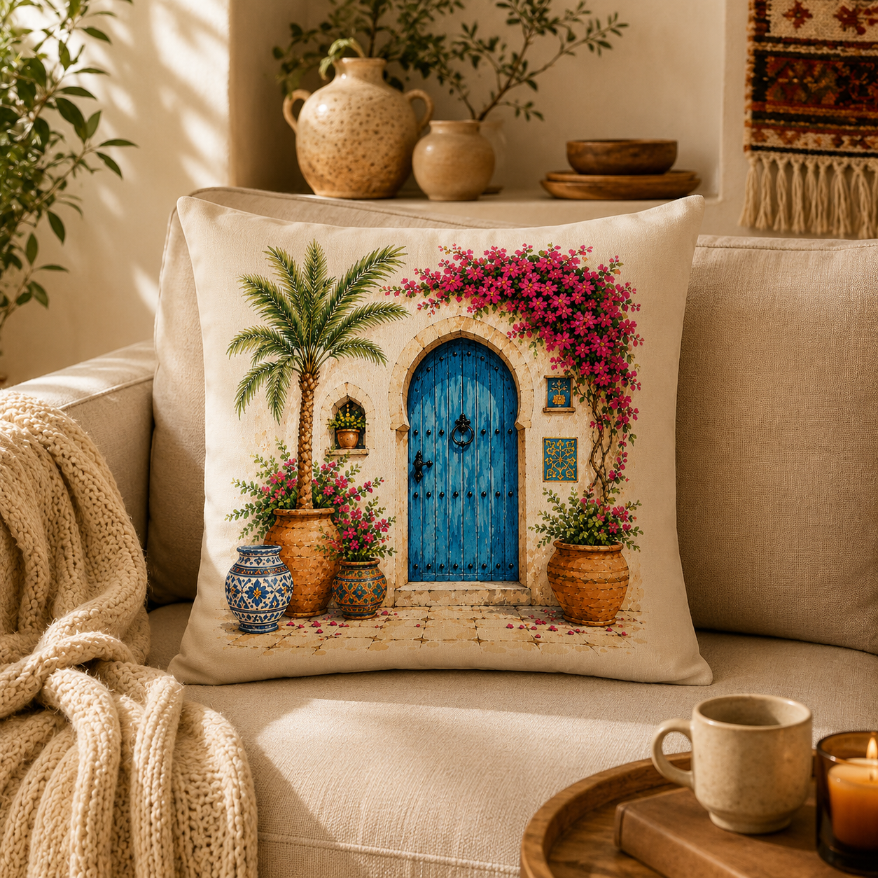 Premium 100% Cotton Pillow Cover | Egyptian & Nubian Art Collection