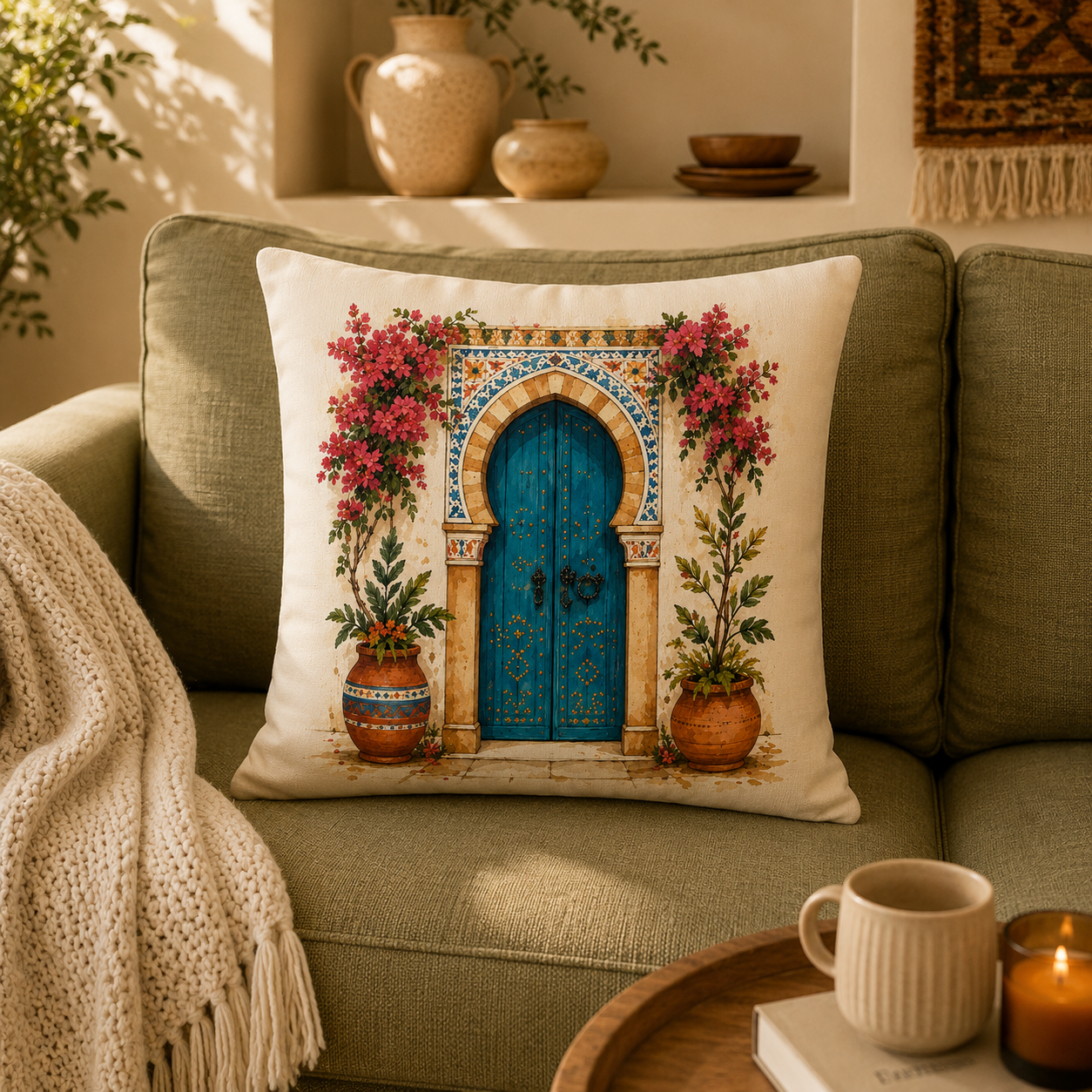 Premium 100% Cotton Pillow Cover | Egyptian & Nubian Art Collection