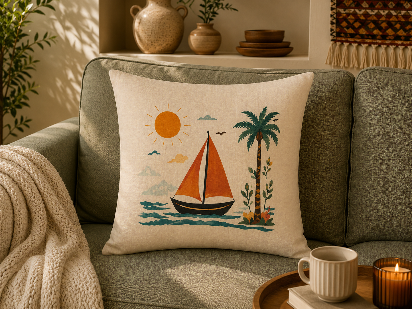 Premium 100% Cotton Pillow Cover | Egyptian & Nubian Art Collection
