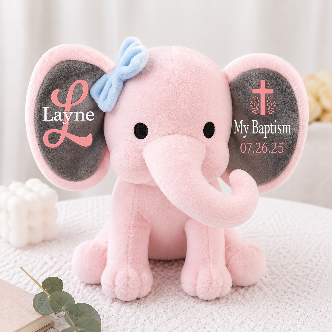 Personalized Plush Elephant | Unique Keepsake for Every Milestone