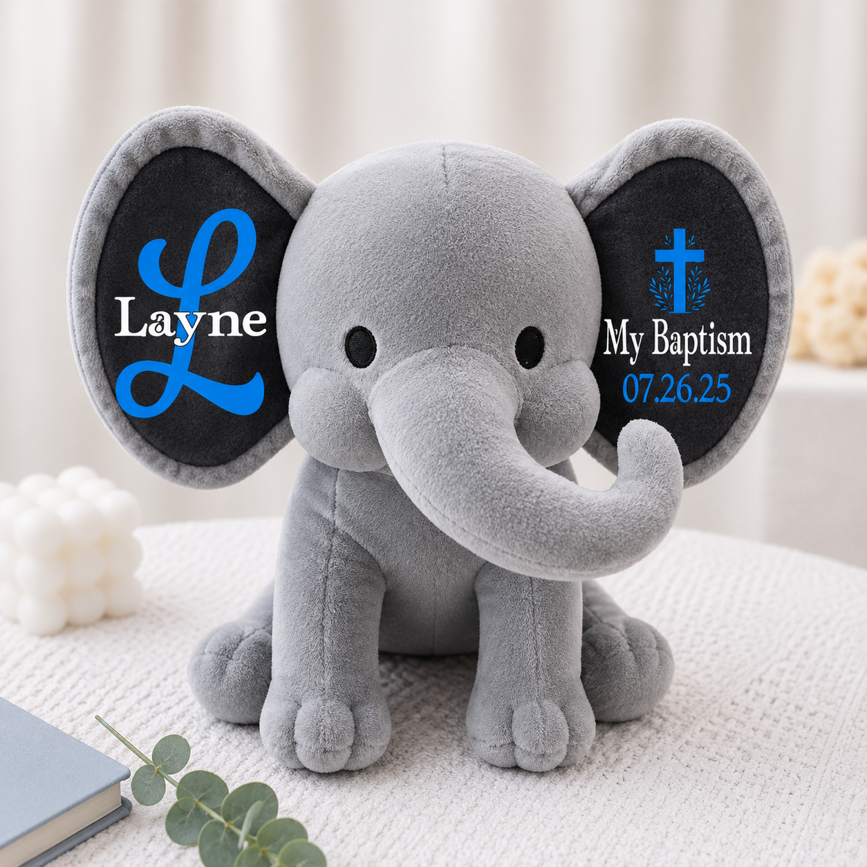 Personalized Plush Elephant | Unique Keepsake for Every Milestone