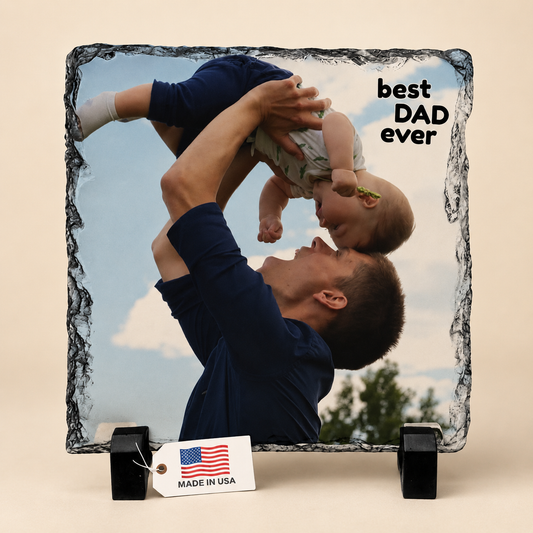 Custom Photo Slate Plaque | Personalized Picture Frame Gift | Memorial Keepsake | Wedding Anniversary Photo Slate | Graduation Gift